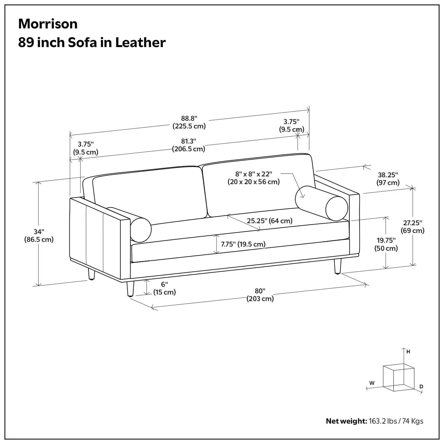 Morrison Upholstered Sofa In Recycled Fabric