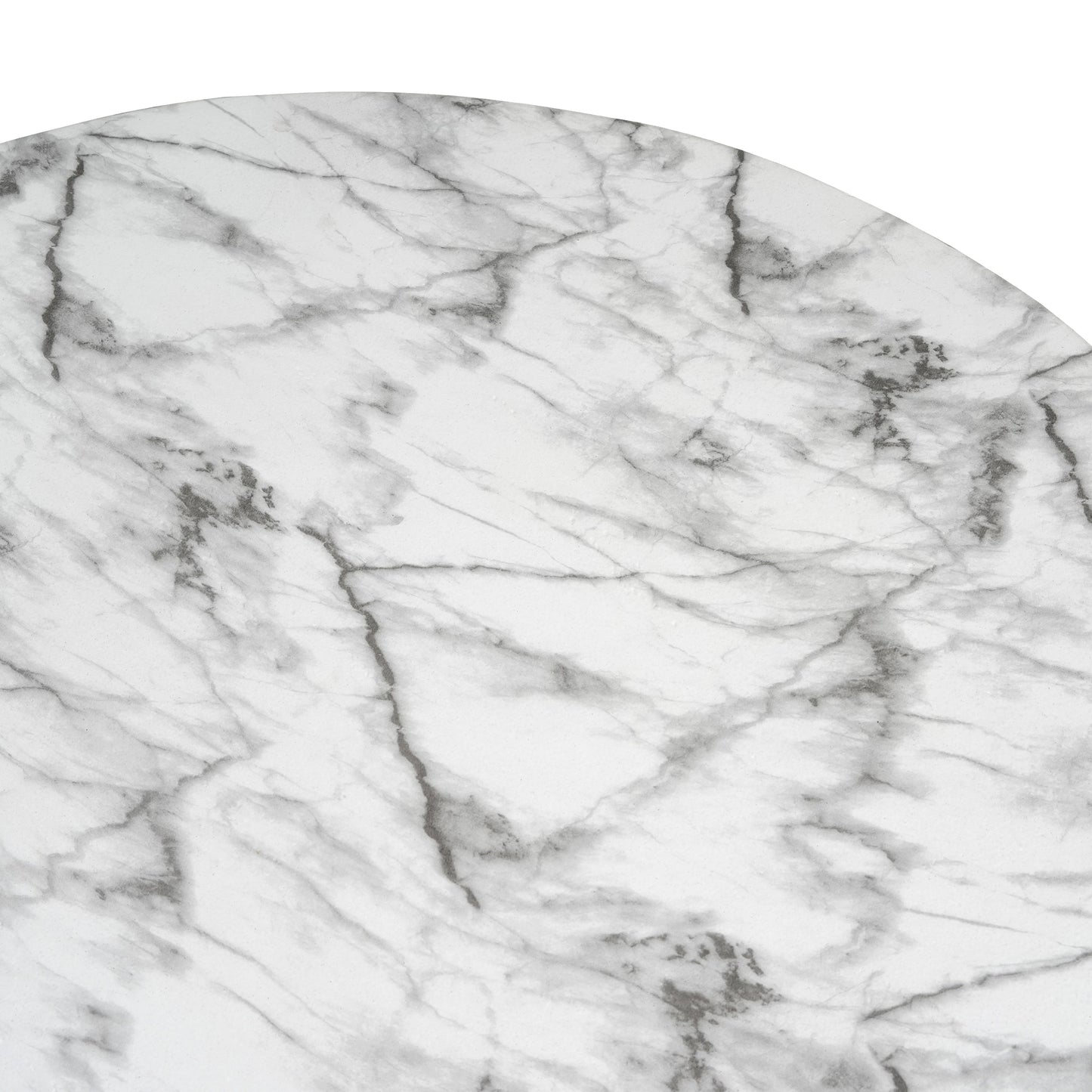 MGO faux marble outdoor coffee table round top with gray veining on Tampa Home & Garden Store