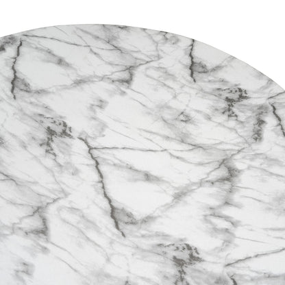 MGO faux marble outdoor coffee table round top with gray veining on Tampa Home & Garden Store