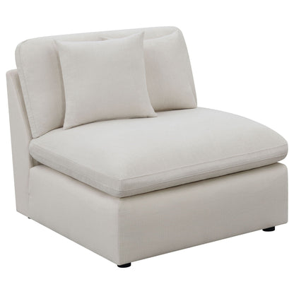 Greeley ivory upholstered modular sectional sofa with two back cushions by HouseOfZazla on Tampa Home & Garden Store