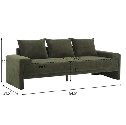 Algora 3 Seater Modern Velvet Sofa for Living