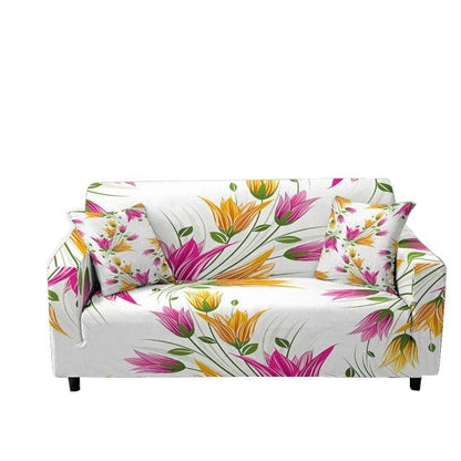 Stevvex butterfly sofa slipcover for 2/3 seater white with butterfly print on living room couch on Tampa Home & Garden Store