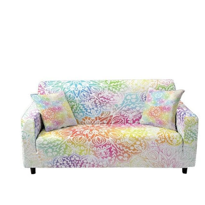 Butterfly slipcover for 2/3 seater sofa with 2 cushions, pastel print, stretch on Tampa Home & Garden Store