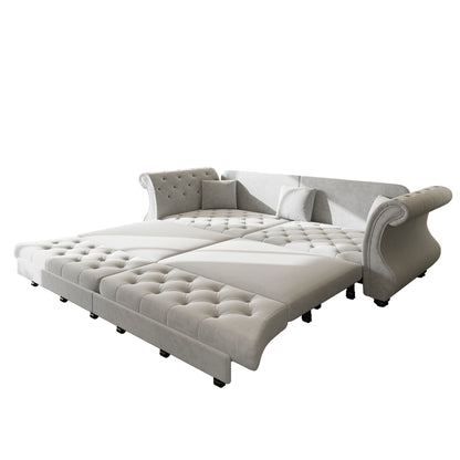 Oversized Chesterfield Sofa and a Pull Out Bed