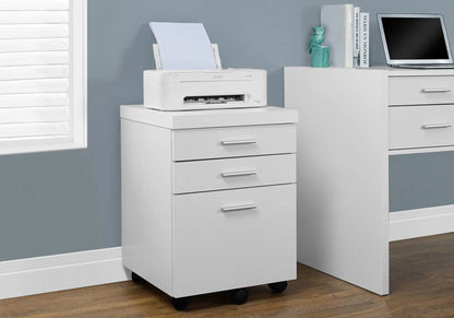 File cabinet rolling mobile with four drawers, white finish, Unique Piece Furniture on Tampa Home & Garden Store