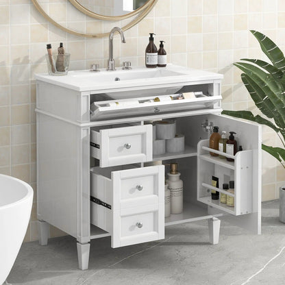 Bathroom Vanity With Top Sink and Modern Storage