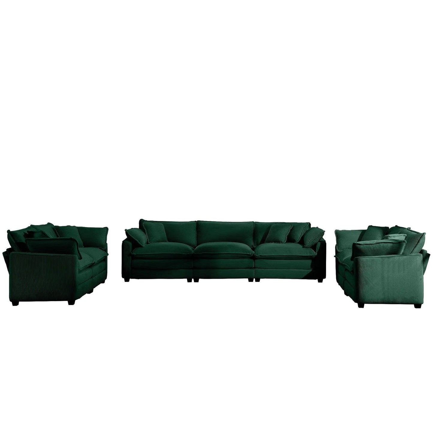 Elegant Sectional Sofa Set with Deep Seats