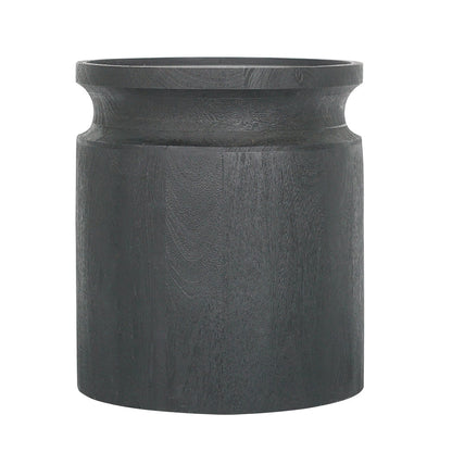 Black wooden cylinder side table Nightstand by HouseOfZazla on Tampa Home & Garden Store