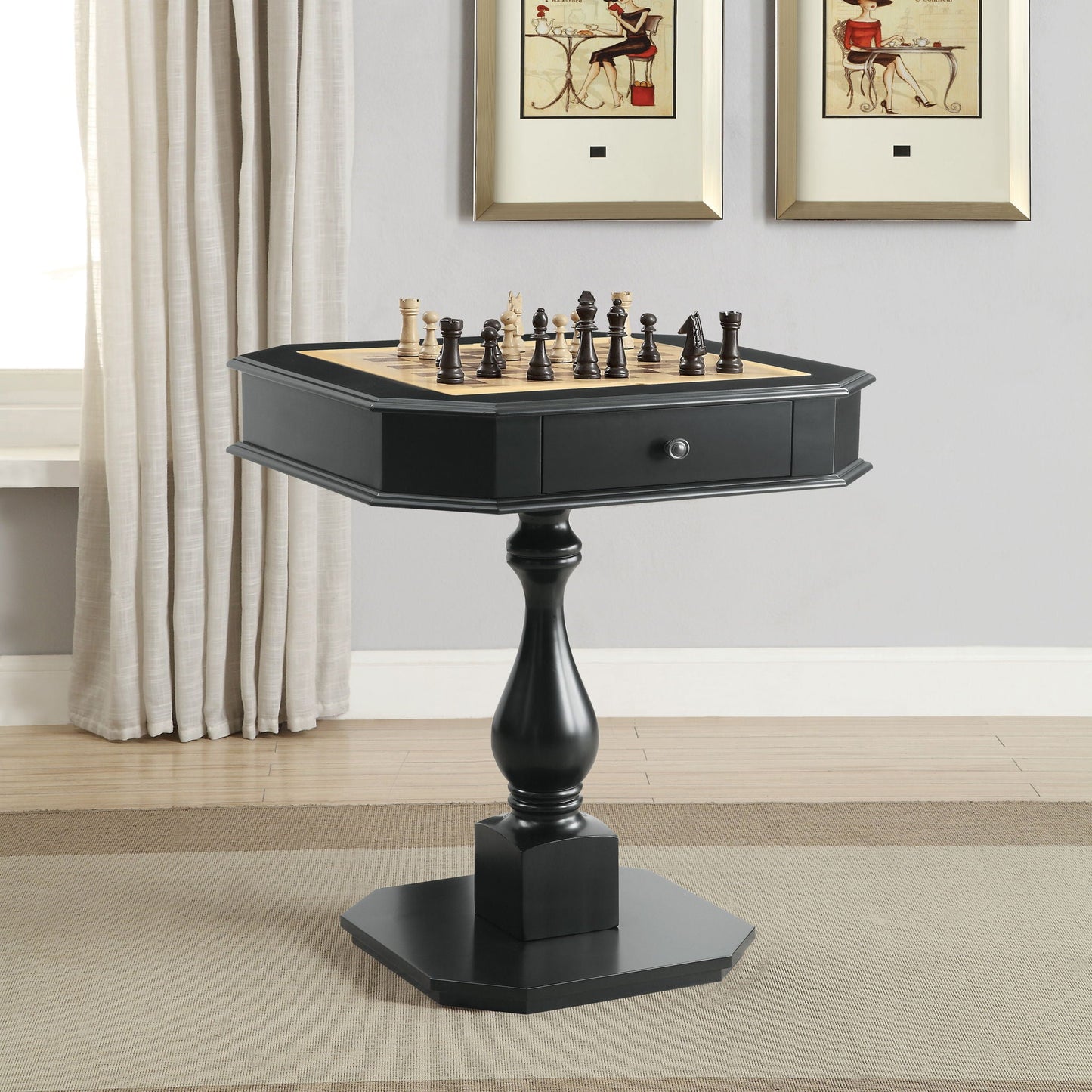 Bishop Reversible Chess and Checkers Table