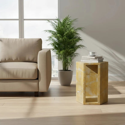 Hexagon Side Table in Modern Minimalist Style