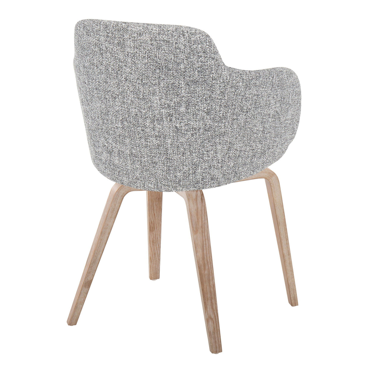 Gray contemporary dining chair set with padded fabric seat and light wood legs set of 2 on Tampa Home & Garden Store