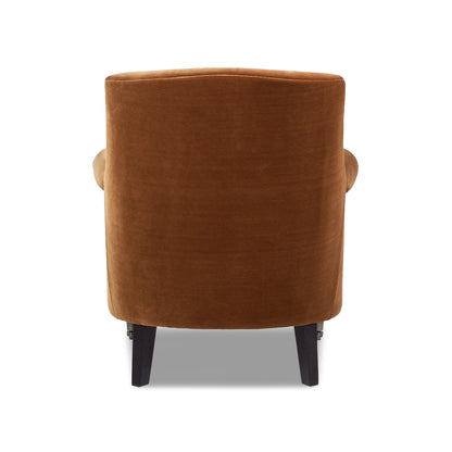 Eloise 30' Pleated Sock Arm Accent Armchair burnt orange performance velvet by HouseOfZazla on Tampa Home & Garden Store