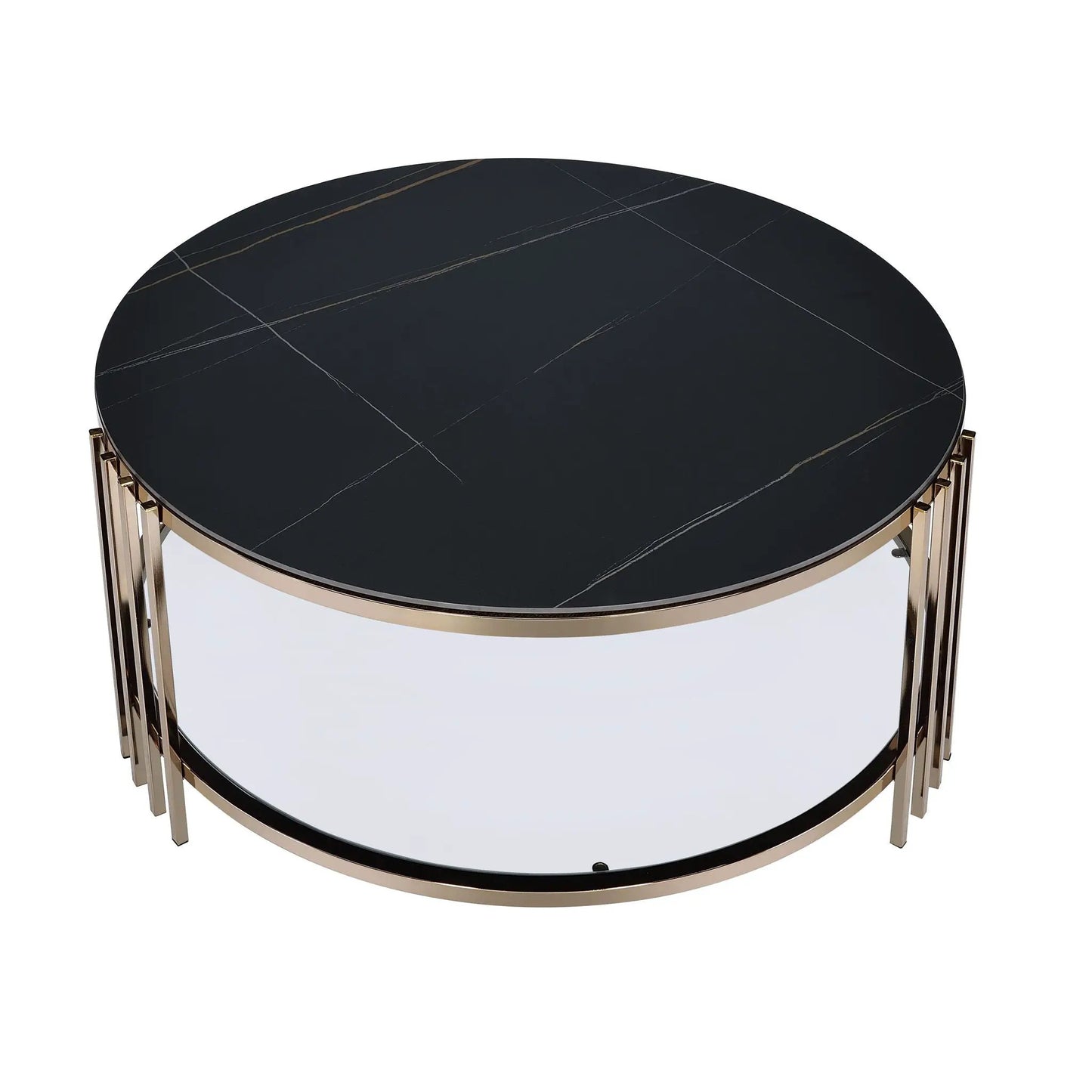 Abisha Sintered Stone Round Table and Frame