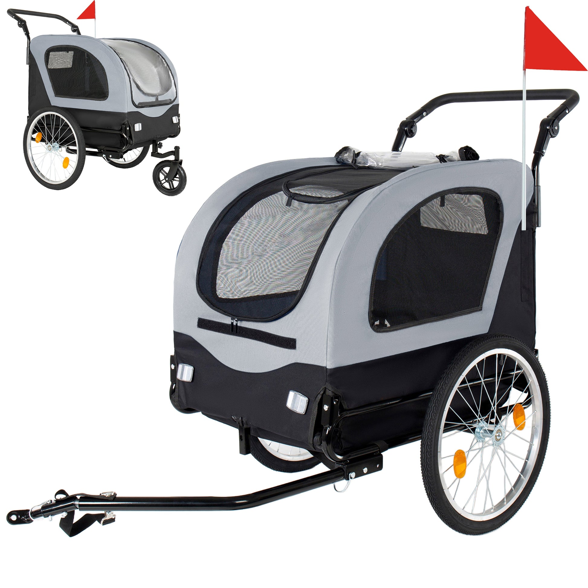 2-in-1 bike trailer and pet stroller for dogs up to 110 lbs with mesh windows HouseOfZazla on Tampa Home & Garden Store