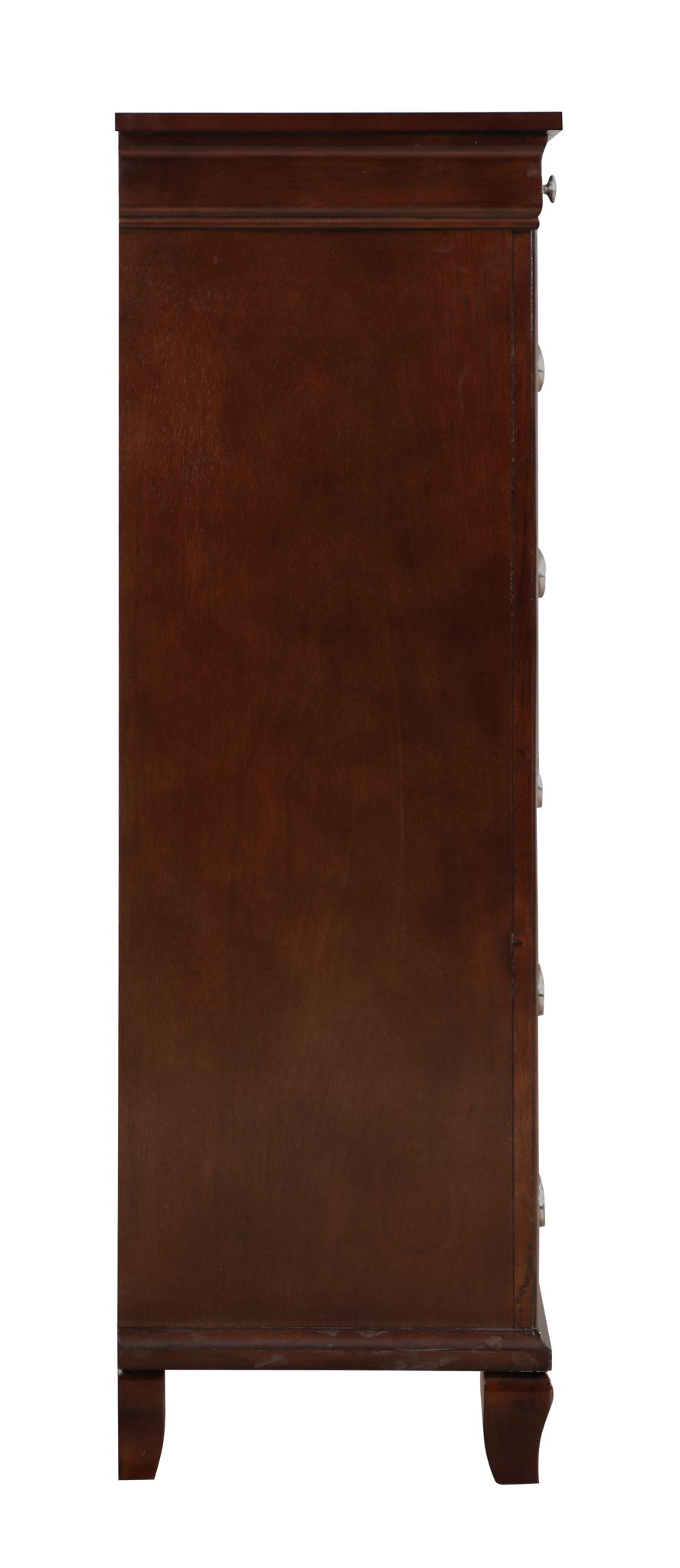 HouseOfZazla cappuccino accent chest with metal knob pulls and curved feet on Tampa Home & Garden Store on Tampa Home & Garden Store