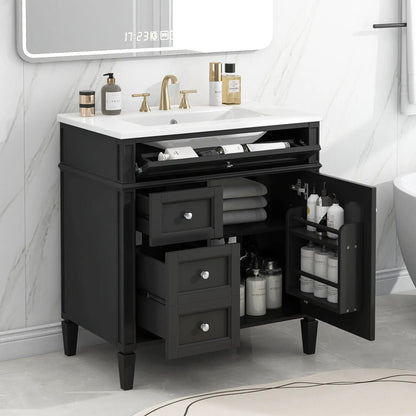 Bathroom Vanity With Top Sink and Storage Cabinet