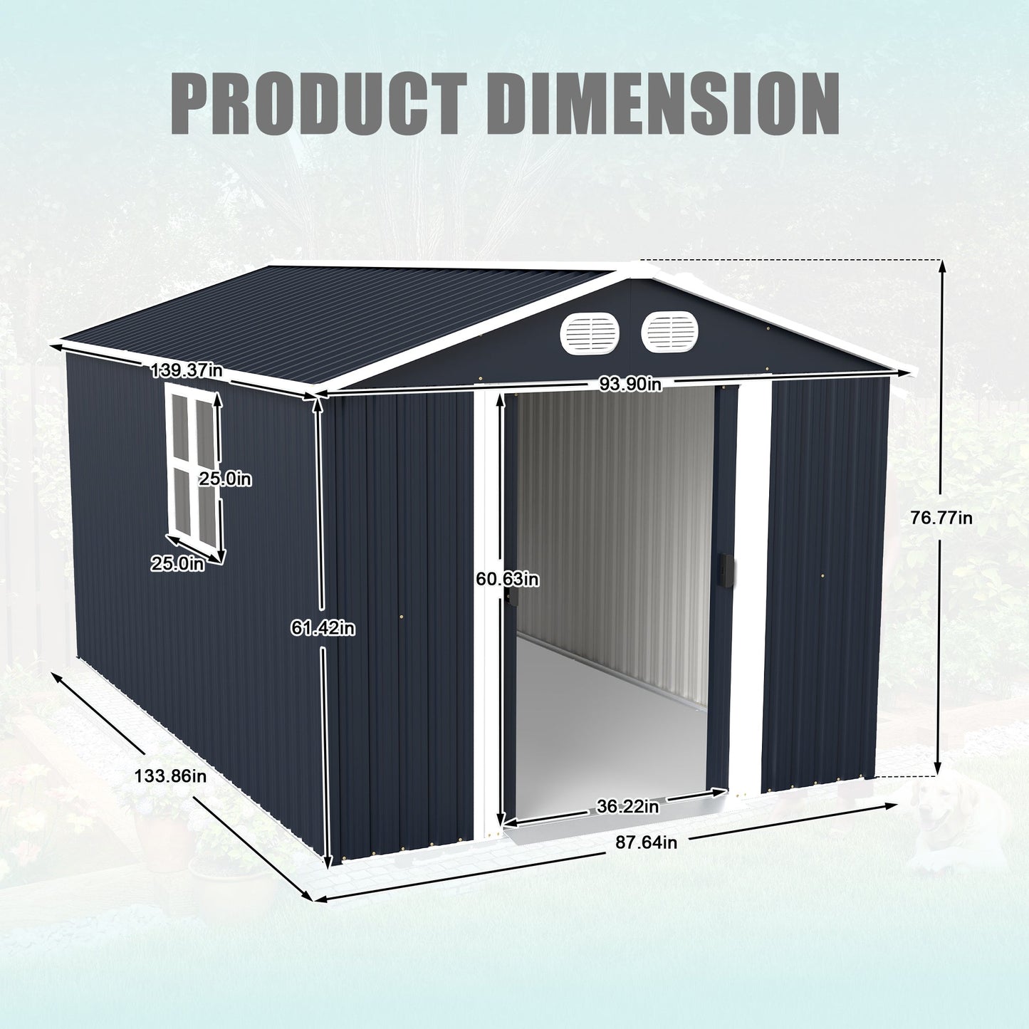Campcraft 8x12 Outdoor Metal Storage Shed