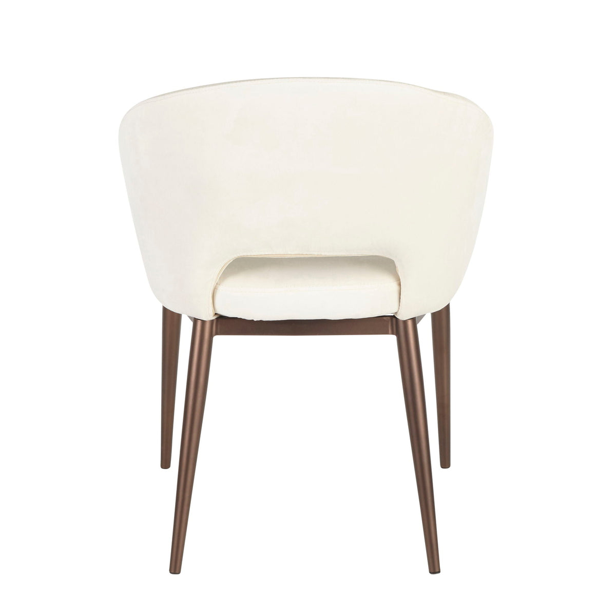 Contemporary cream chair with cut-out backrest and copper legs Kids' chair HouseOfZazla on Tampa Home & Garden Store
