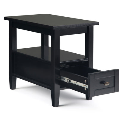 Warm Shaker Coffee Table with Drawer and Shelf, black finish, HouseOfZazla coffee table on Tampa Home & Garden Store
