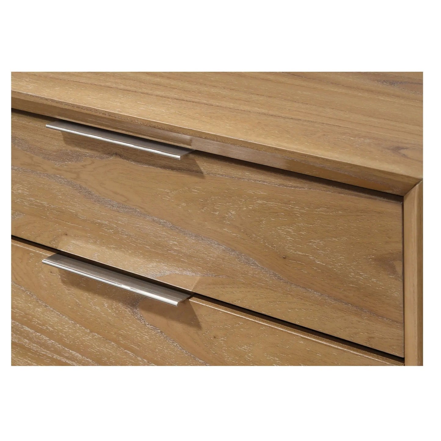 1 Piece 2 Drawer Nightstand Natural Wood with brushed metal pull by Unique Piece Furniture on Tampa Home & Garden Store