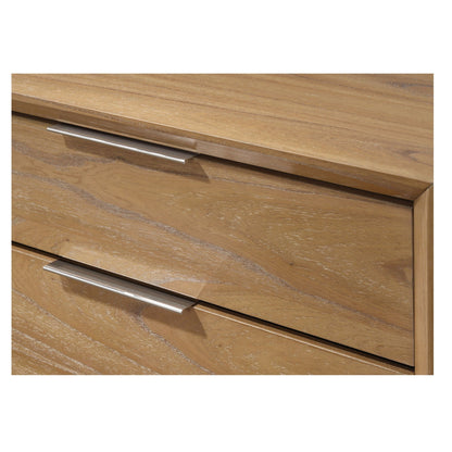 Natural Wood 5 Drawer Tall Chest for Bedroom