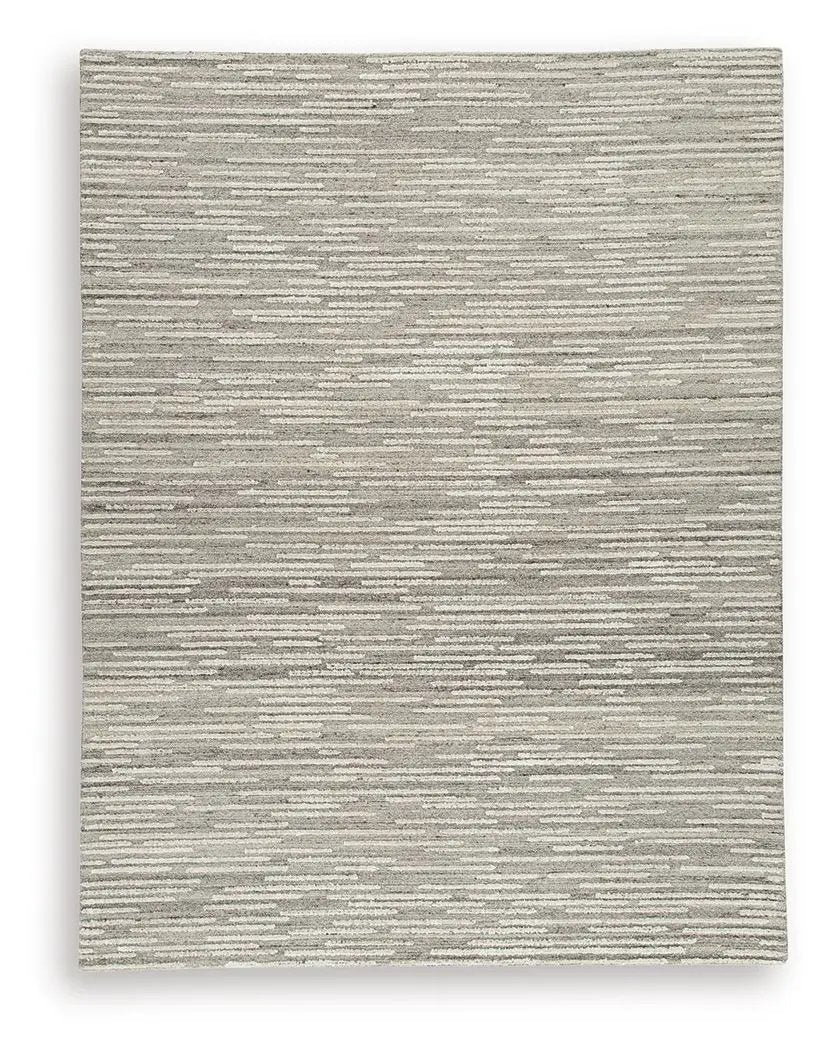 Eljory Gray Abstract Stripe Rug for Living Rooms