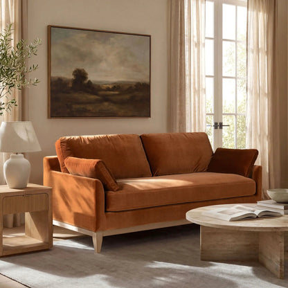 Pasadena Modern Farmhouse Sofa with Rubberwood