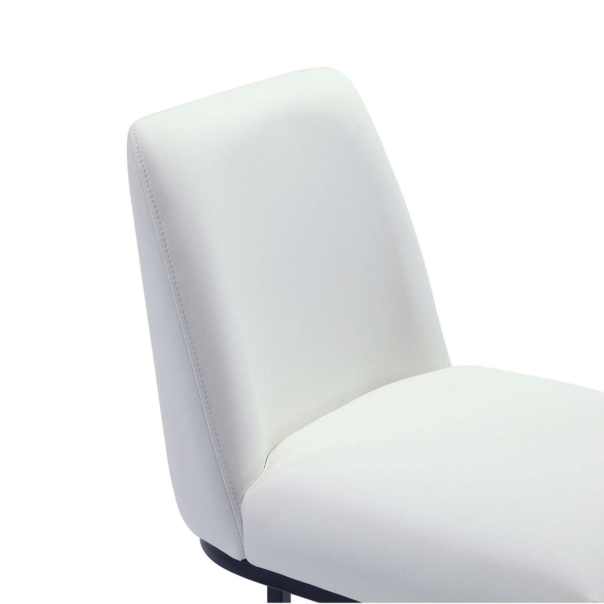 Serena Barstool white faux leather, bar height 28-30 in on Tampa Home & Garden Store