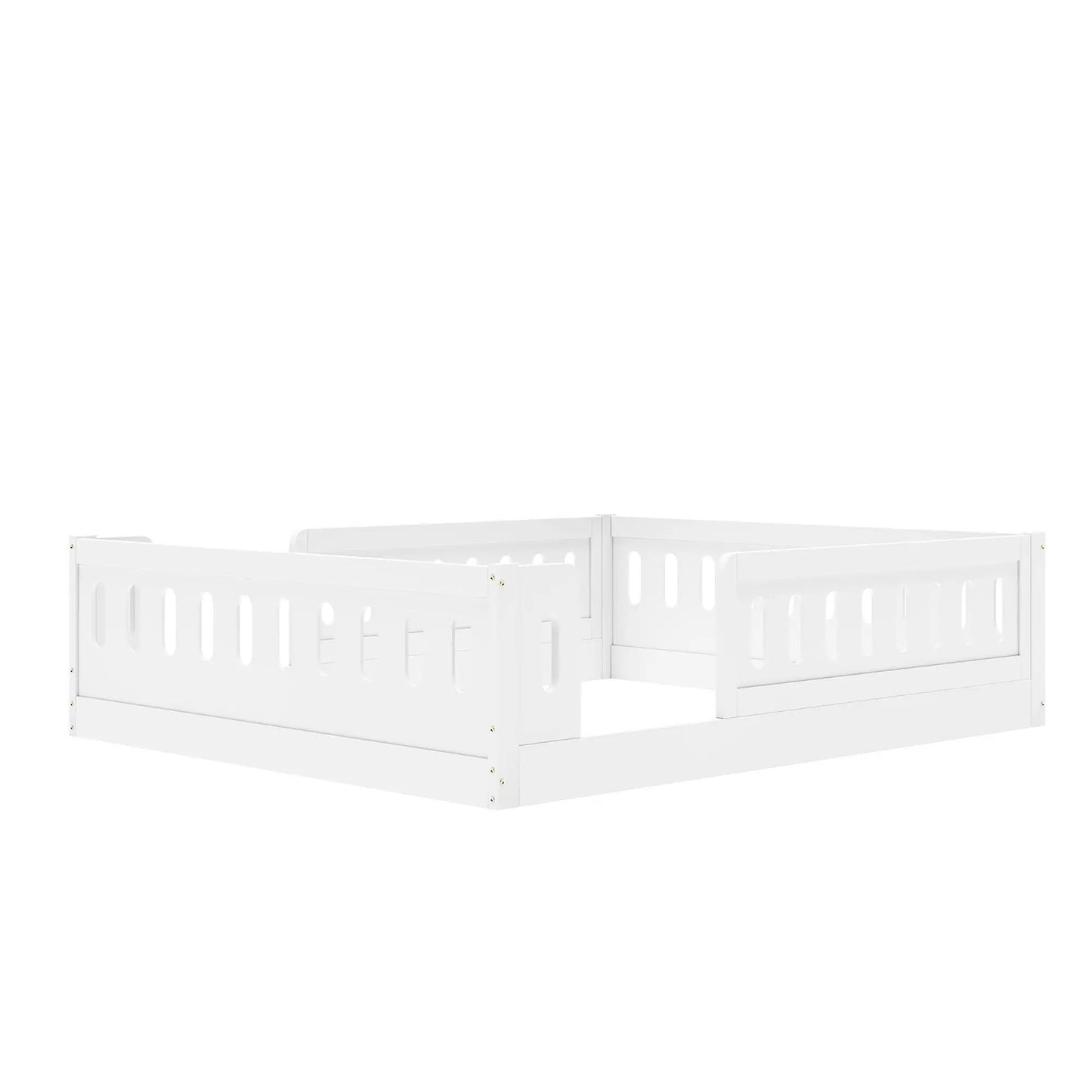 White platform bed with guardrails by Unique Piece Furniture on Tampa Home & Garden Store