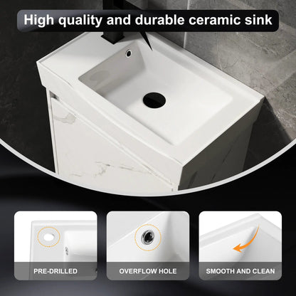 Modern Bathroom Vanity with Ceramic Basin Sink