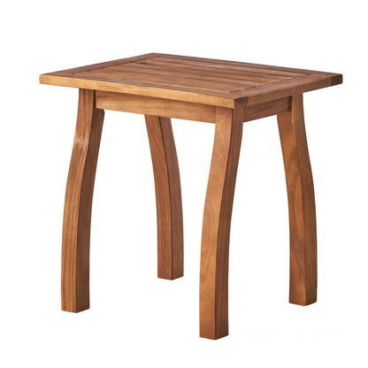 Kinesis Outdoor Side Table with slatted top and wood frame by HouseOfZazla on Tampa Home & Garden Store