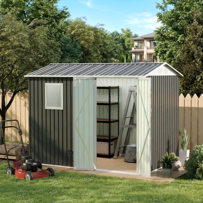 9 X 6 Ft Metal Shed With Window and Storage