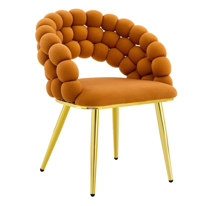 Puffy Bubble Ball Chain Dining Chairs Set of 2