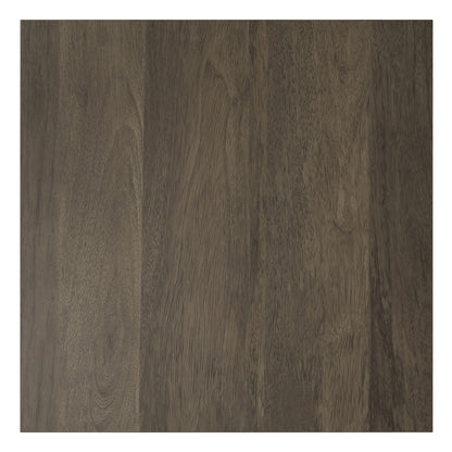 Hexagonal mango wood side table top in dark brown with bold grain on Tampa Home & Garden Store