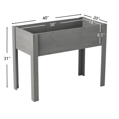 Raised Outdoor Garden Bed and Planter Box