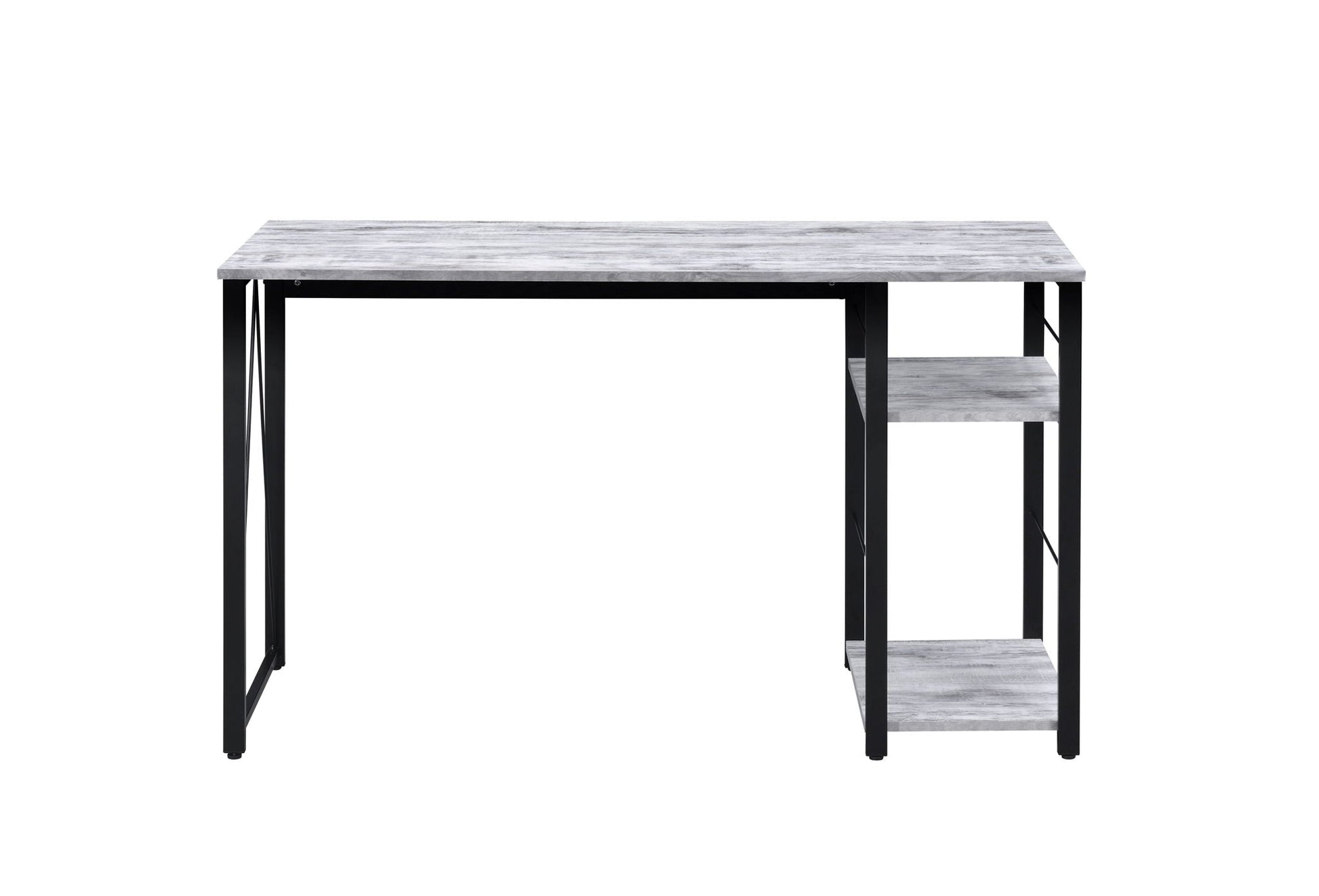 Vadna Writing Desk with grey marbled top and black metal legs by HouseOfZazla on Tampa Home & Garden Store