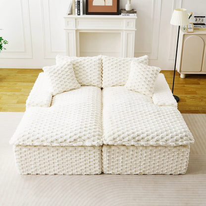 Double Chaise Lounge With Full Compressed Sponge