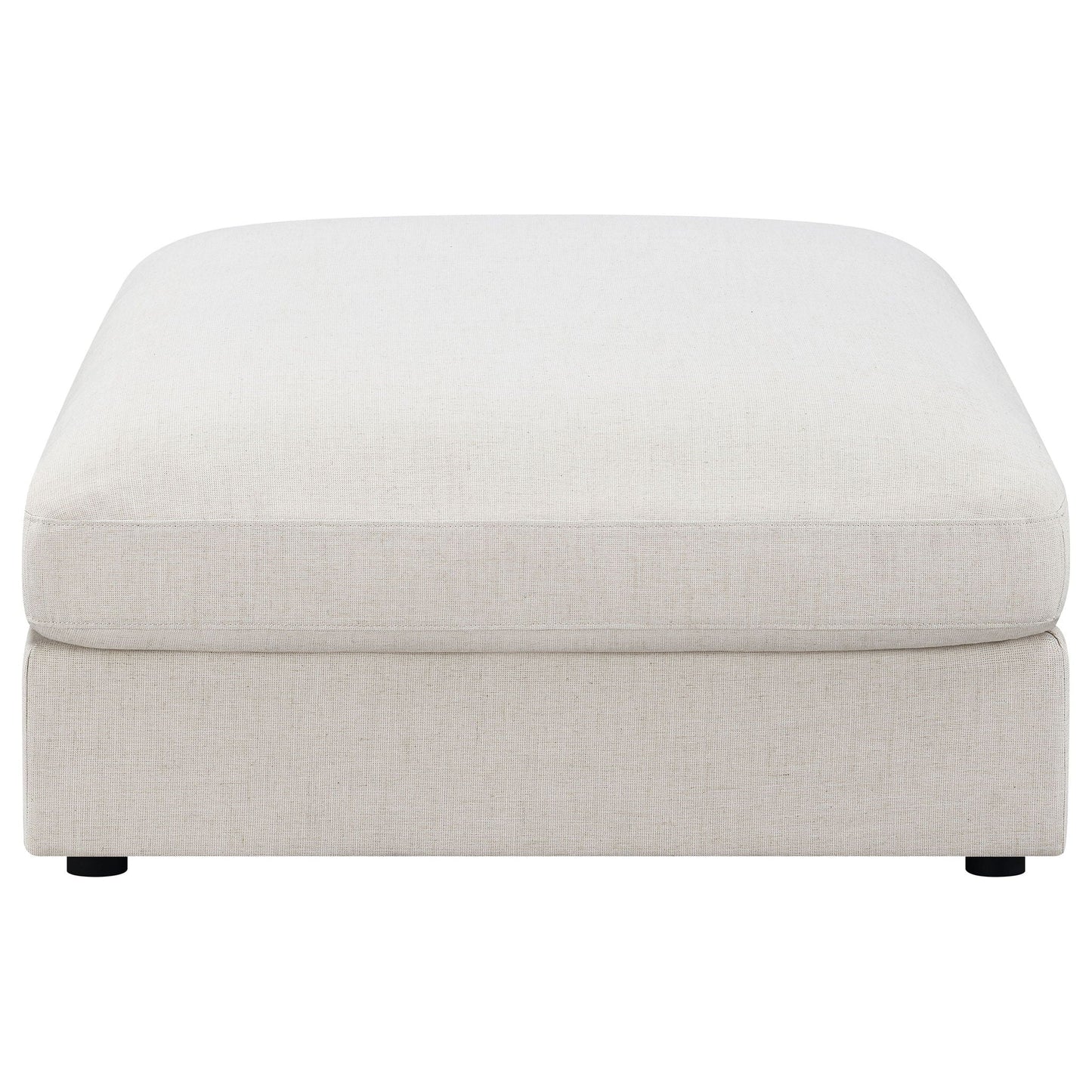 Rhette Upholstered Sectional, 2-Piece Set by HouseOfZazla beige linen fabric with rounded edge on Tampa Home & Garden Store