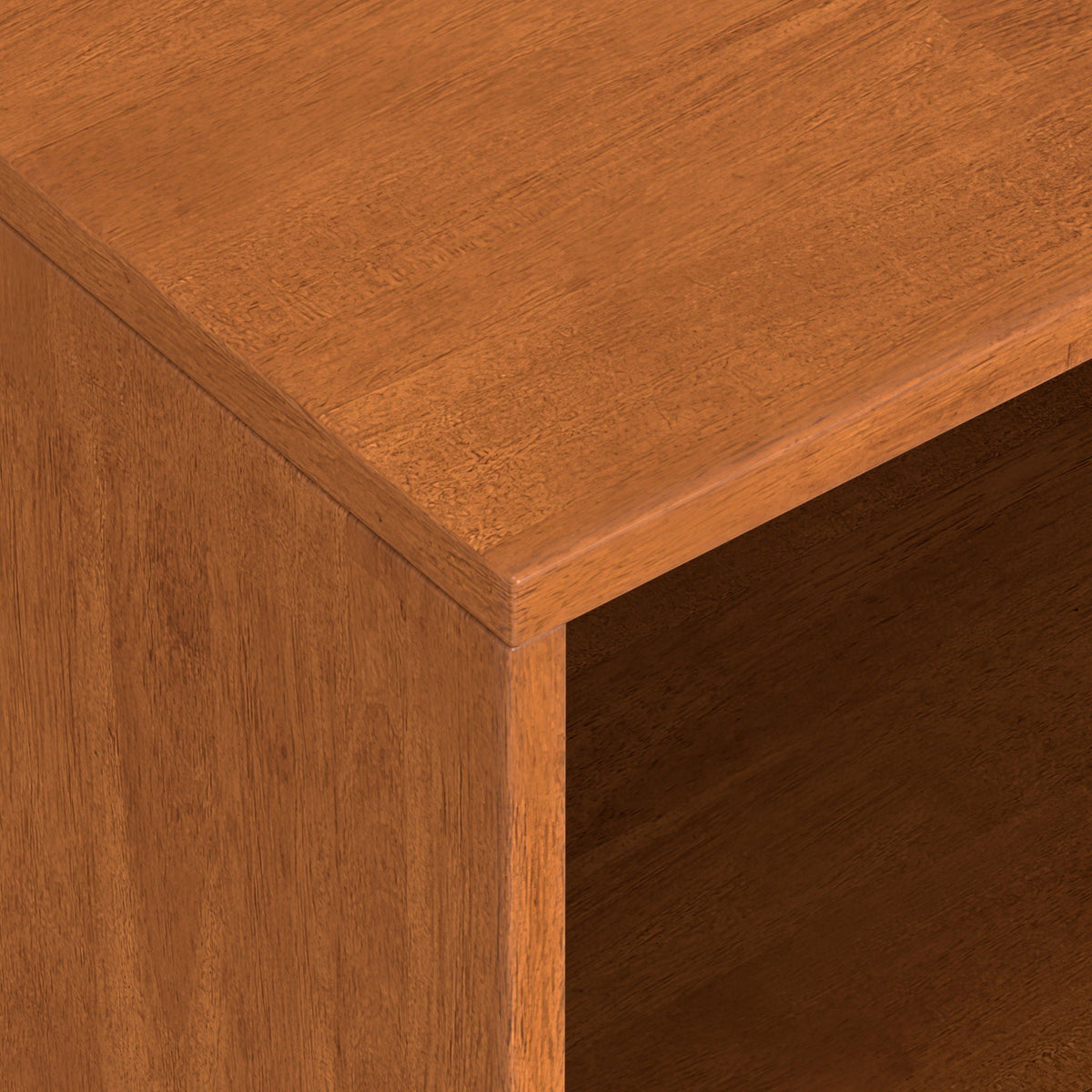 HouseOfZazla adjustable bookcase with wood shelves in warm oak finish on Tampa Home & Garden Store