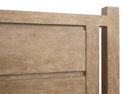Plum Creek Panel Bed by Unique Piece Furniture in warm natural oak finish on Tampa Home & Garden Store