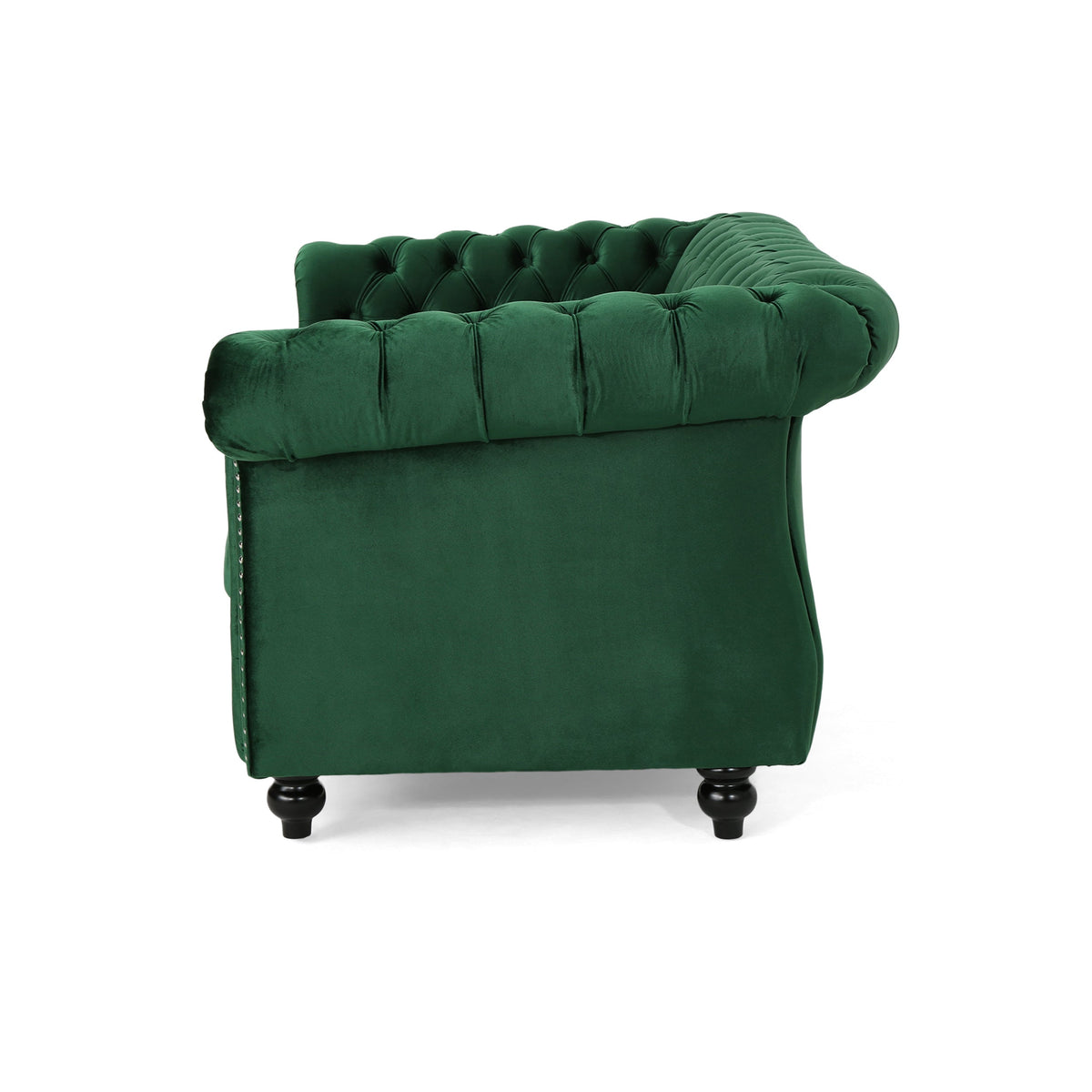 A Tufted Velvet Chesterfield Loveseat Sofa