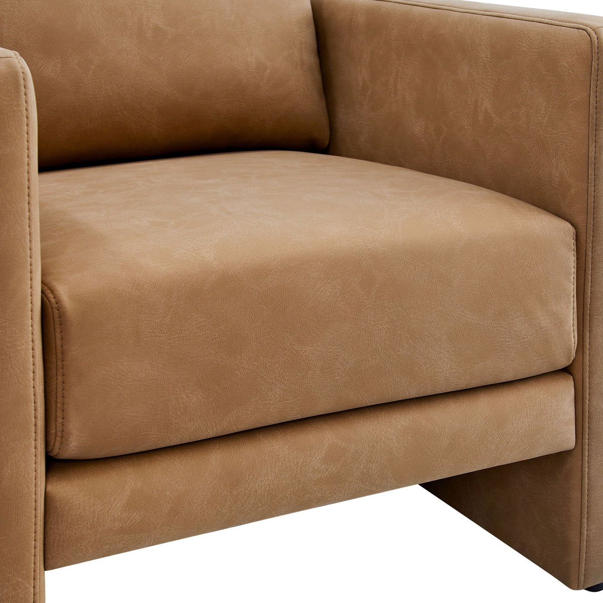 Tulo Arm Chair with Coil Spring Seating in brown leather by HouseOfZazla on Tampa Home & Garden Store