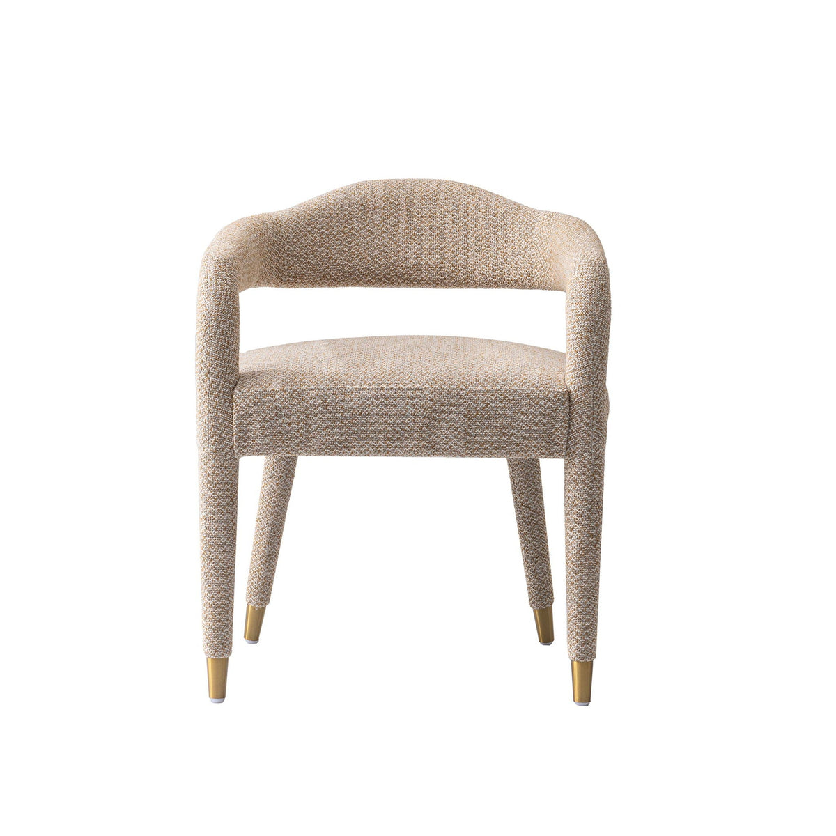 Aspen Solid Wood Mid Century Tweed Armchair