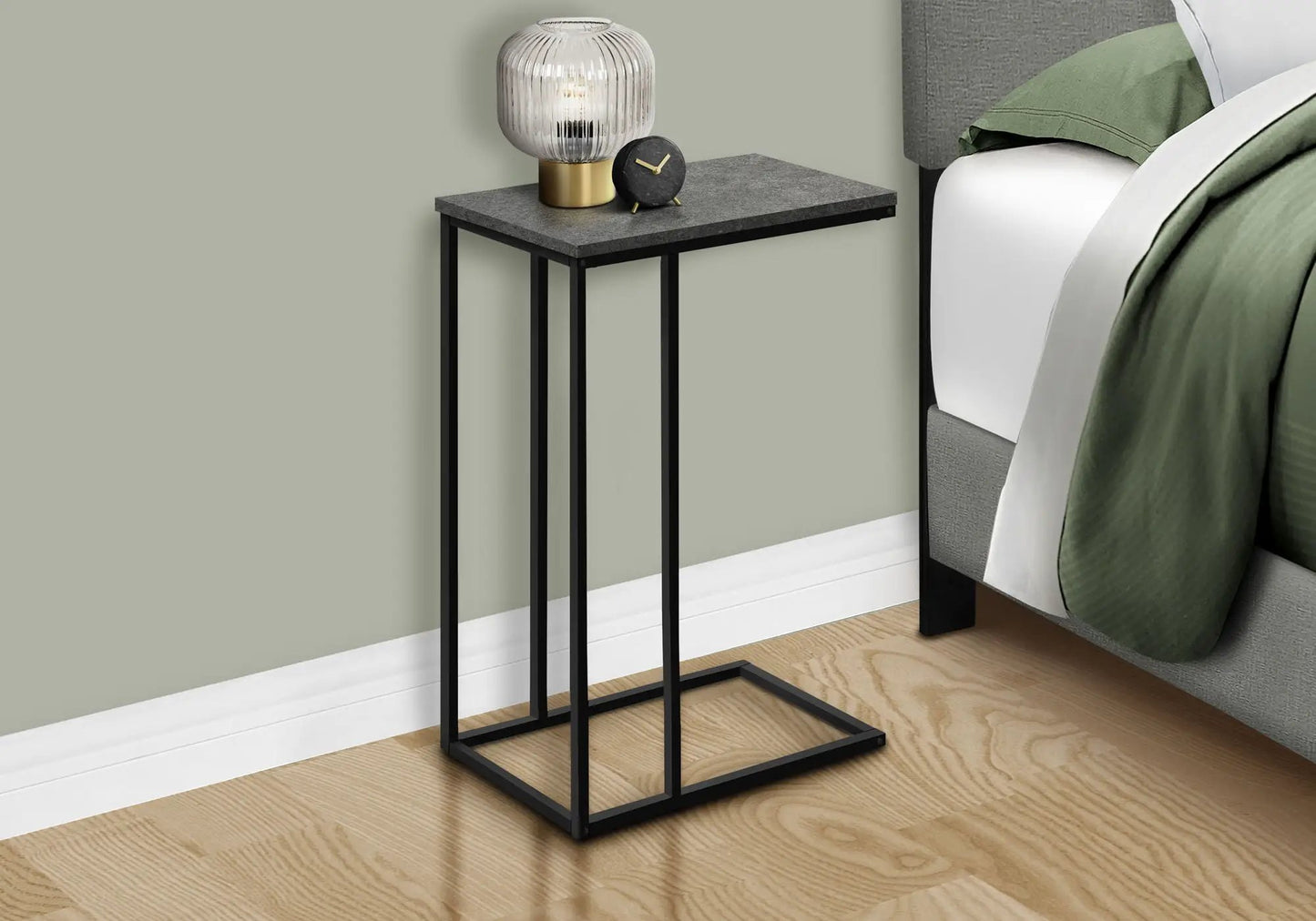 Accent Table C Shaped End Table Space Saving