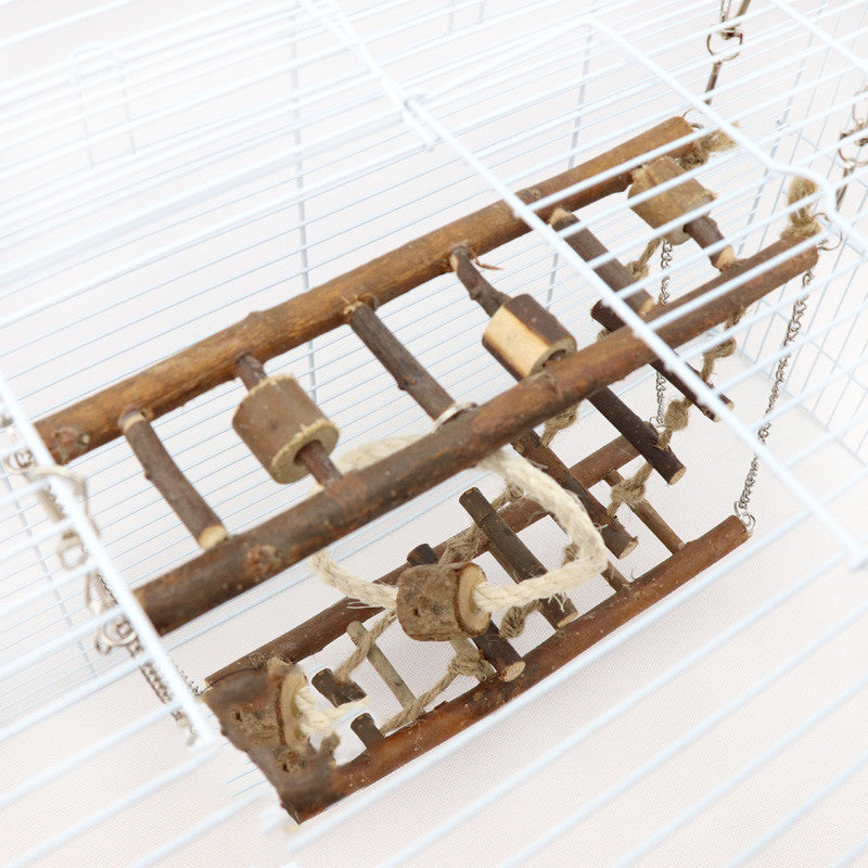 Suspension bridge wooden ladder bird toy with rope steps inside cage Sell My Stuff on Tampa Home & Garden Store