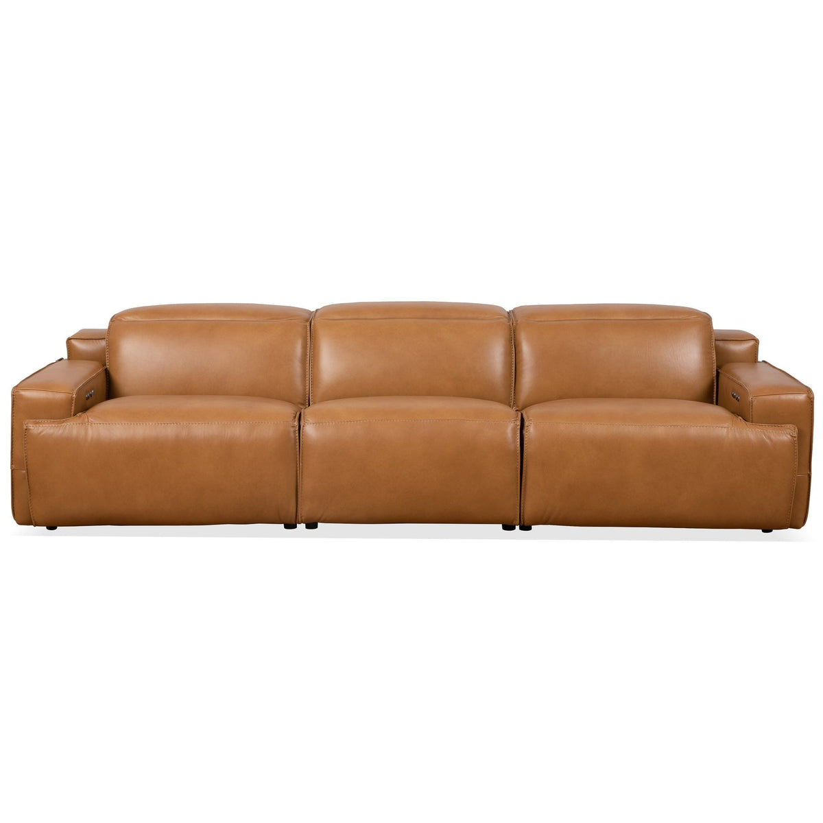 Urbana Triple Power Recliner Sofa in Tan