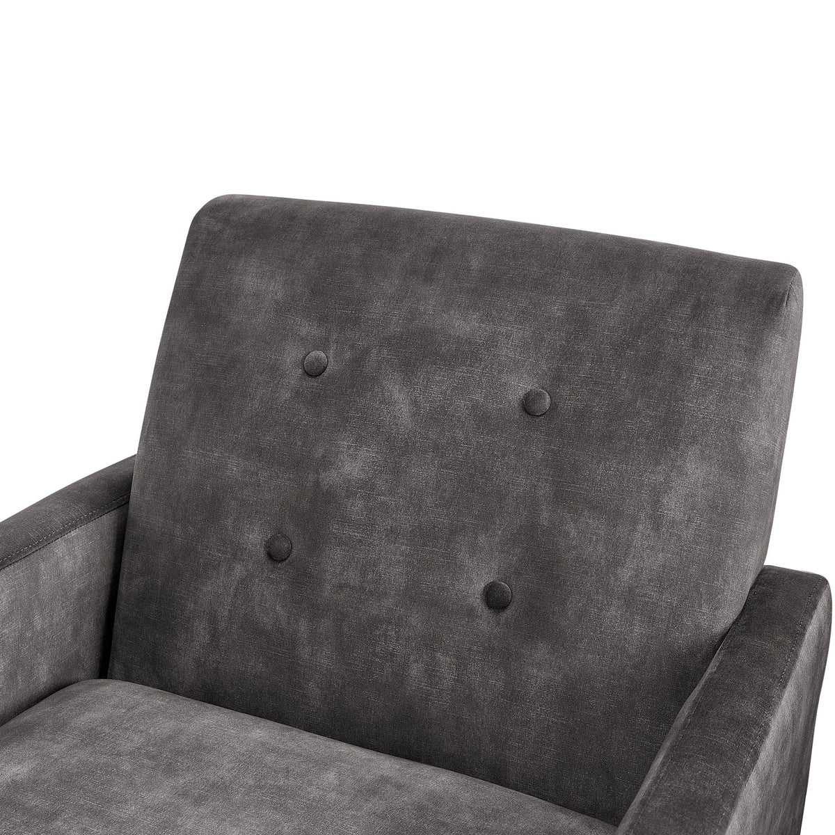 Tufted back accent arm chair in dark gray commercial-grade upholstery by HouseOfZazla on Tampa Home & Garden Store