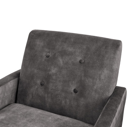 Tufted back accent arm chair in dark gray commercial-grade upholstery by HouseOfZazla on Tampa Home & Garden Store