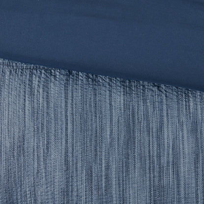 7 Piece Printed Seersucker Comforter Set Navy