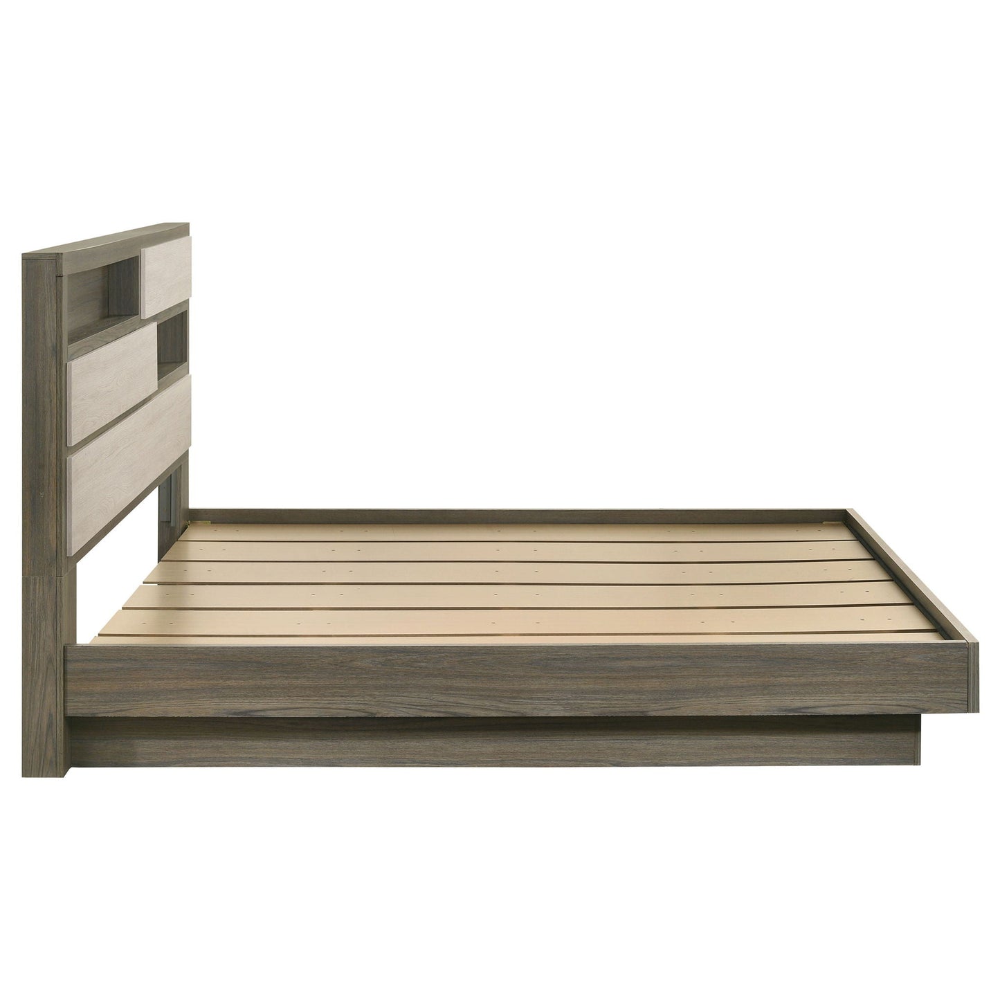 Eastern King Headboard and Bookcase Storage Bed